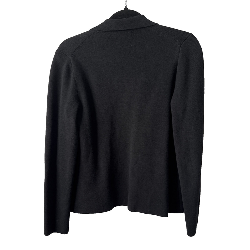 Banana Republic Milano Stitch Knit Womens S Black Sweater Cardigan Blazer Office - Picture 2 of 9